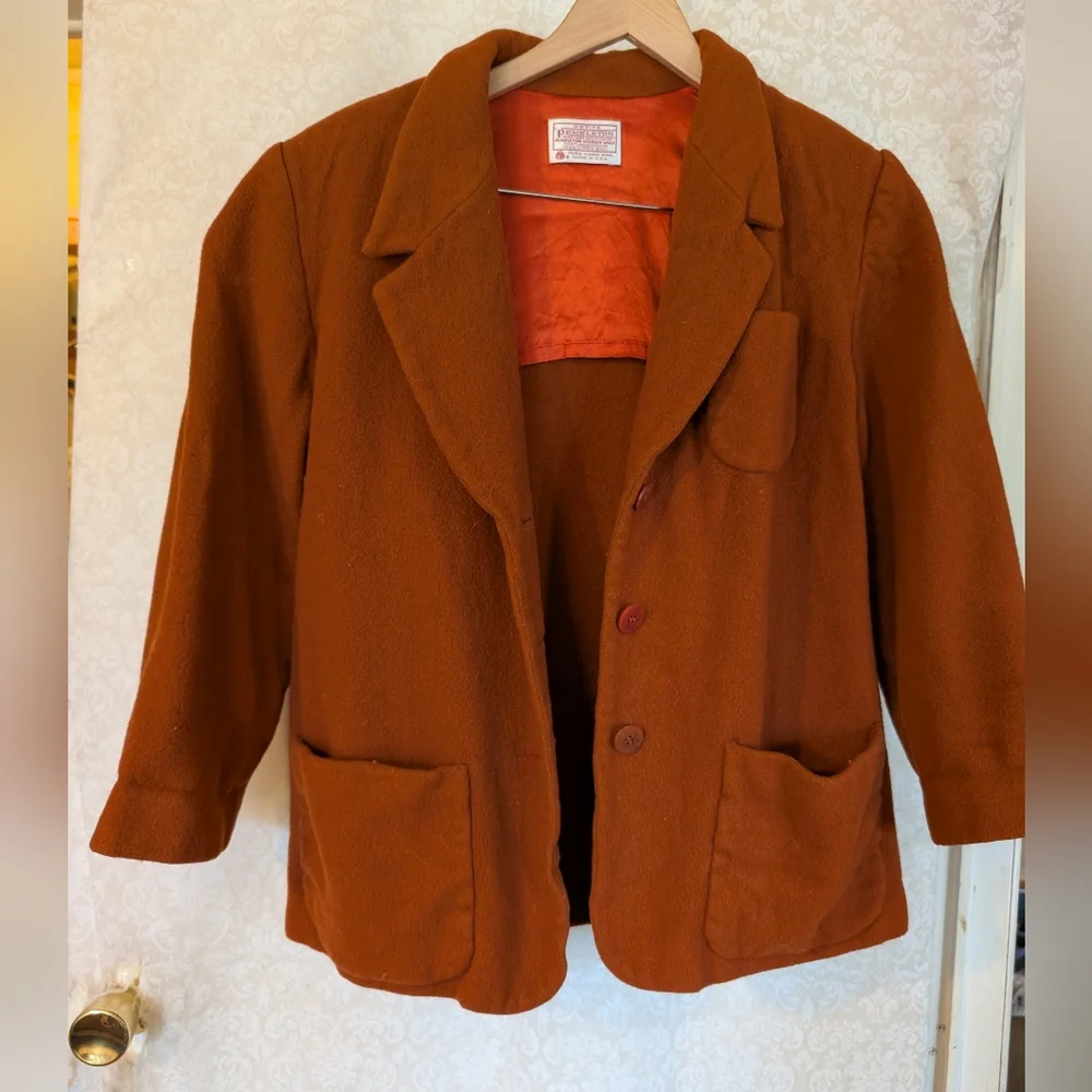 PENDLETON Wool Petite Rust Brown Jacket‎ - Picture 12 of 16